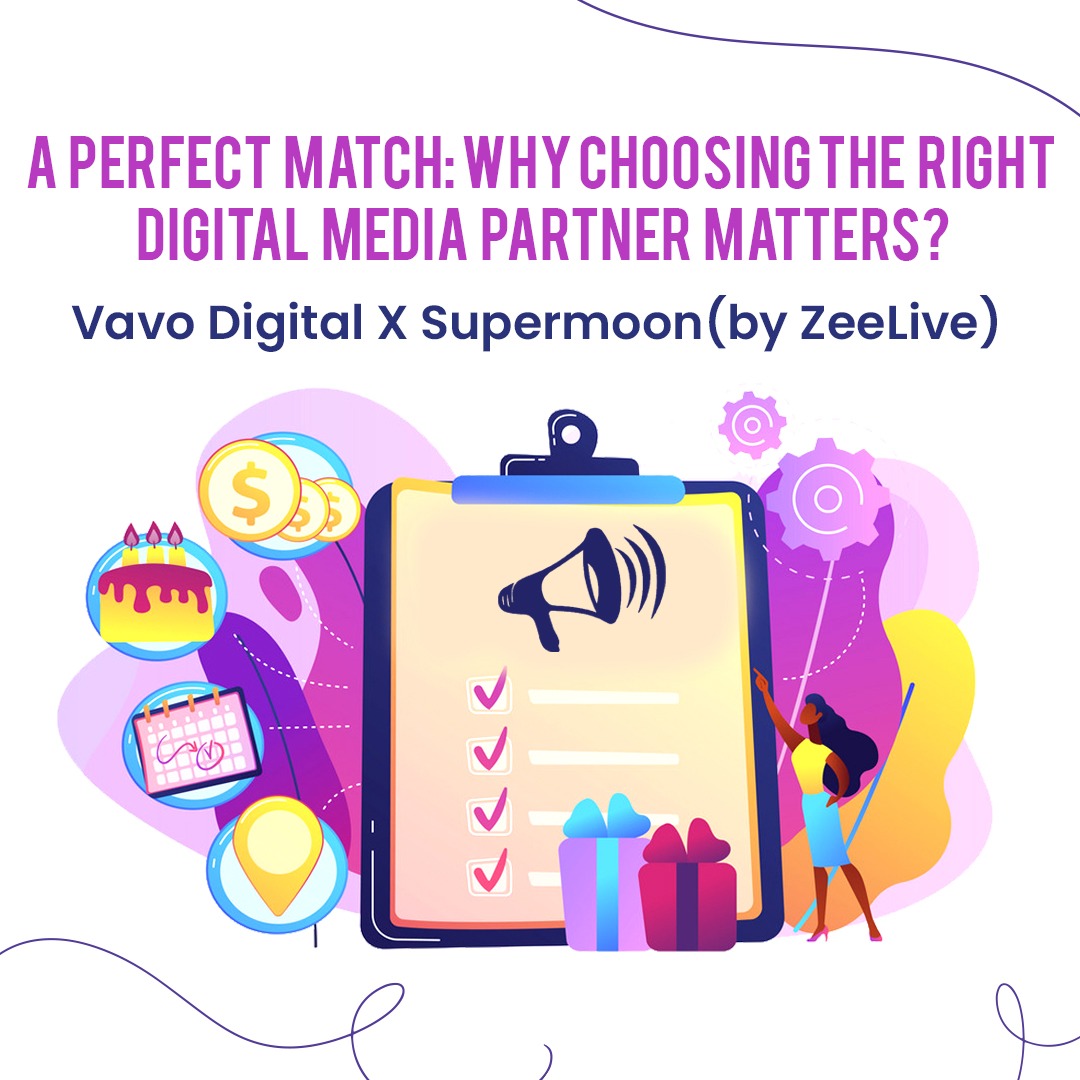 the image is describig vavo digitalpartnership with zee live supermoon